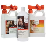 UltraCruz Equine Foaming Horse Shampoo with Travel Applicator, Conditioner and Liniment Wash Bundle, 32 oz Each