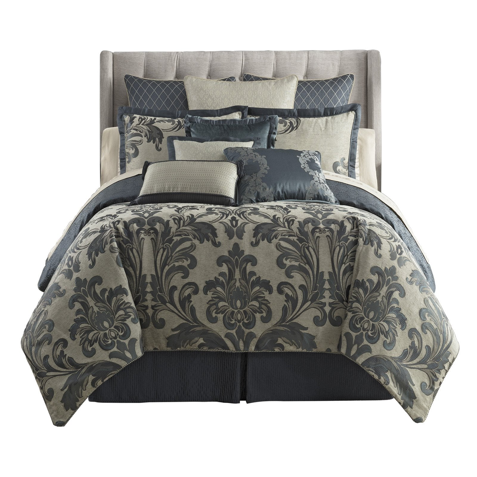 Waterford Everett Teal Reversible Comforter Set by Waterford