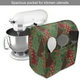 thumbnail image 2 of Christmas Stand Mixer Cover, Abstract Pines with Swirls Dots Lines Design Patchwork Style Print, Kitchen Appliance Organizer Bag Cover with Pockets, 5 Quarts, Dark Coral Dark Green, by Ambesonne, 2 of 4