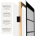 thumbnail image 4 of Oriental Furniture 6 ft. Tall Canvas Window Pane Room Divider - Black - 3 Panel, 4 of 5