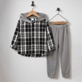 thumbnail image 2 of KPOPLK Boy Clothes Outfit Long Sleeve Hoodie Sweatshirt Casual Fall Winter Clothing Set for Toddler Boy 4T 5T 6T 7T Size 6-7 Years,Grey, 2 of 9