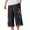 Black, variant on Migroa Men's Harem Capri Pants Drawstring Elastic Waist Wide Leg Baggy Cropped Trousers Loose Fit Yoga Beach Shorts Men's Casual Streetwear Pants Beige L