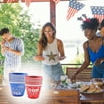 thumbnail image 5 of 30 Pcs Patriotic Printed Plastic Cups Red Blue Disposable Cold Party Drinking Tumbler for Home 4th of July Independence Labor Day Party Supplies BBQ Camping Cookout Serving Snacks & Decoration, 5 of 7