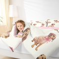 thumbnail image 3 of Homewish Cute Pink Bow Dachshund Twin Comforter Sets,Cartoon Animals Bedding Set,Cream,Pink Reversible,2-Piece,1 Comforter and 1 Pillowcase, 3 of 7