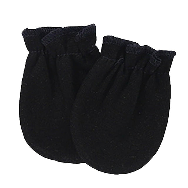 Baby No-Scratch Mittens 0-6 Months - Cotton, Elastic Wrist, Cute Patterns, Soft, Machine Washable