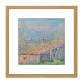 thumbnail image 1 of Monet Gardeners House At Antibes 8X8 Inch Square Wooden Framed Wall Art Print Picture with Mount, 1 of 4