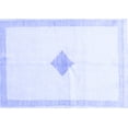 thumbnail image 1 of Ahgly Company Indoor Rectangle Solid Blue Modern Area Rugs, 5' x 7', 1 of 4