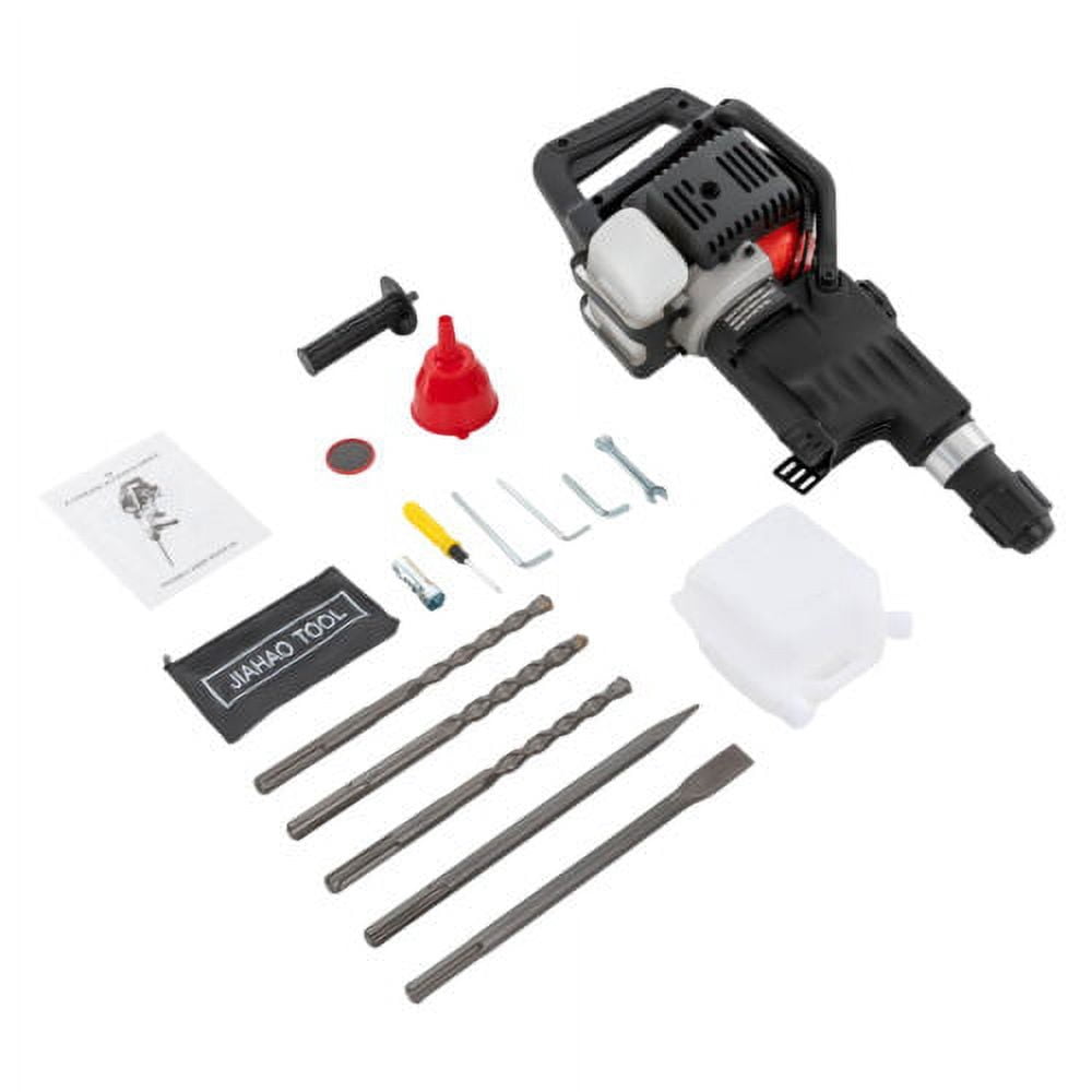 2 Stroke Gas Powered Demolition Jack Hammer Concrete Breaker Punch Drill 32.6CC