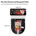 thumbnail image 5 of Renewold 2 Pieces Comfy Wahable Toilet Lid Dust Cover Snowflake Santa Bathroom Toilet Lid Cover Set Soft Dust Resistant Covers with Elastic Edge,Christmas Decoration, 5 of 6