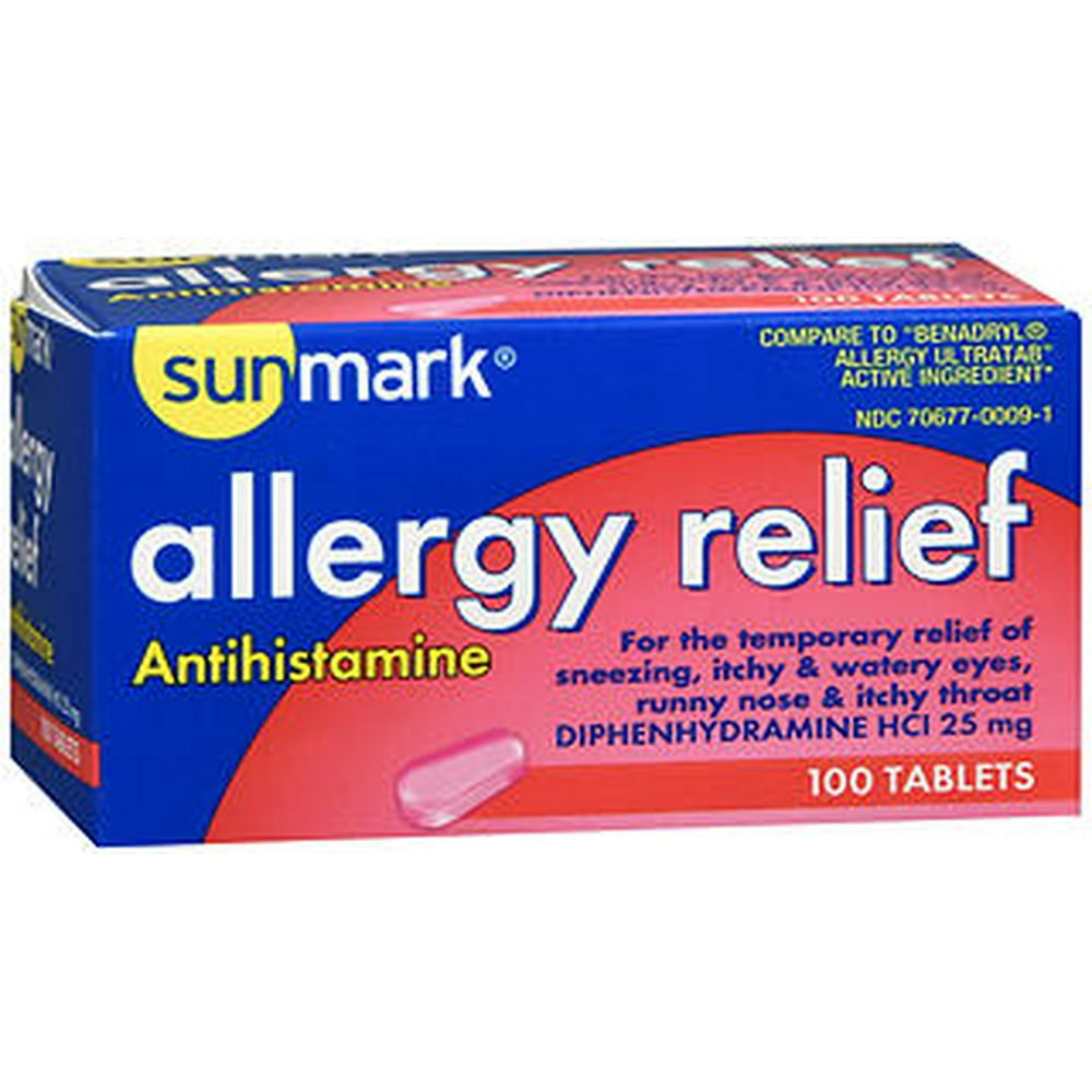Sunmark Allergy Relief Tablets 100 ct
