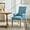 Blue, variant on CRXX Fabric Dining Chair with Arms, Upholstered Tufted High Back Dining Room Chairs, Accent Armchair with Solid Wood Leg and Nailhead Trim, Kitchen Dining Living Room, Beige