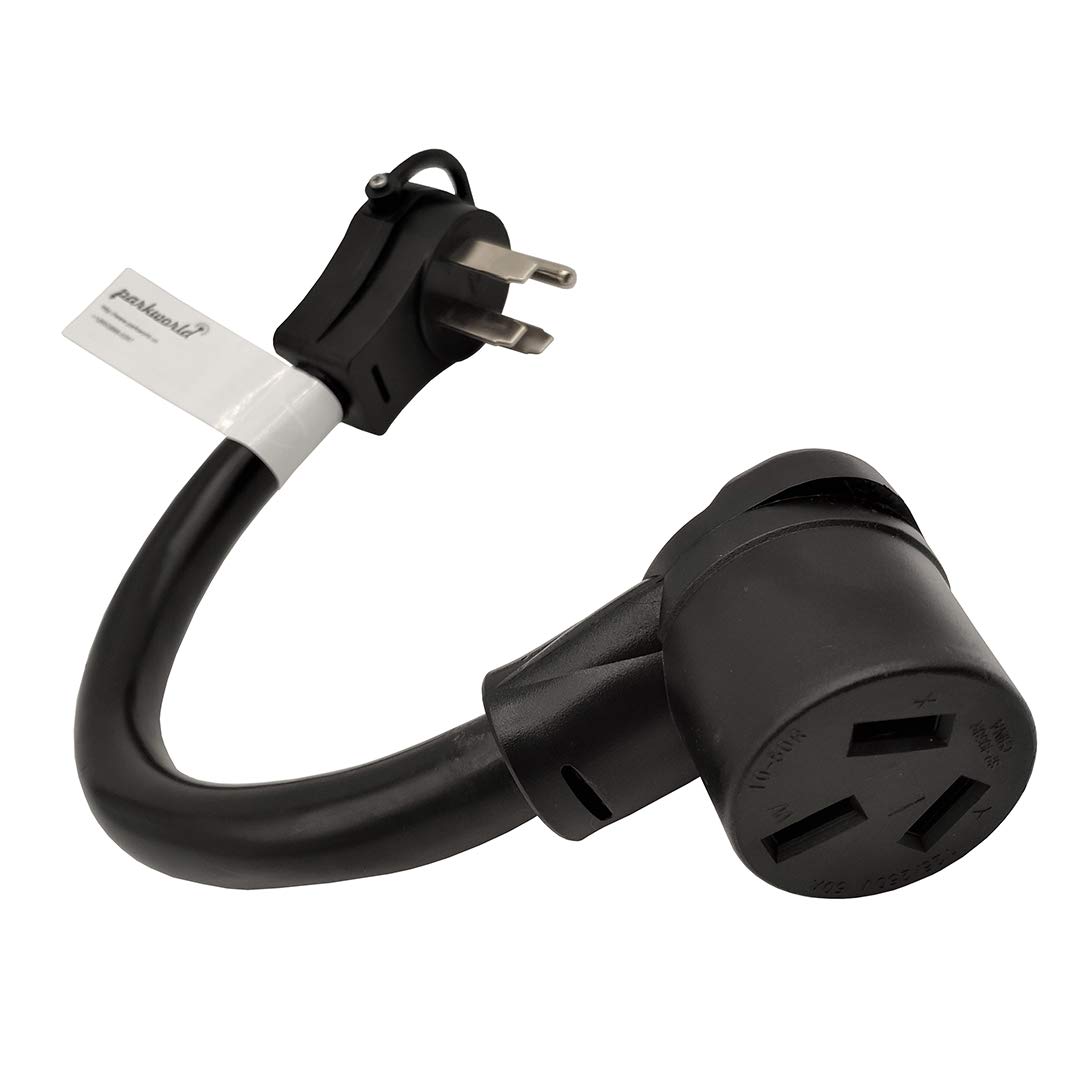 Parkworld 61438 RV to Dryer Adapter Cord RV Plug NEMA 14-50P to 10-50R Dryer Female, 50A, 250V, 12 inch