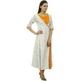thumbnail image 3 of Bimba Angrakha Style Kurta Designer Kurti Block Print Tunic Summer Clothing, 3 of 7