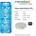 thumbnail image 2 of Renata 395 SR927SW Batteries - 1.55V Silver Oxide 395 Watch Battery (2 Count), 2 of 5