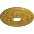 thumbnail image 3 of Ekena Millwork 15 3/8"OD x 4 1/4"ID x 1 1/2"P Baltimore Ceiling Medallion (Fits Canopies up to 5 1/2"), Hand-Painted Iridescent Gold, 3 of 6