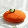 thumbnail image 3 of Jiibva Handmade Kawaii Beret Cartoon Beret Hat Green Leaves Fruit Berets French Style Beret Hats Cute Fruit Painter Hat Lolita Mori Cap for Women, 3 of 7
