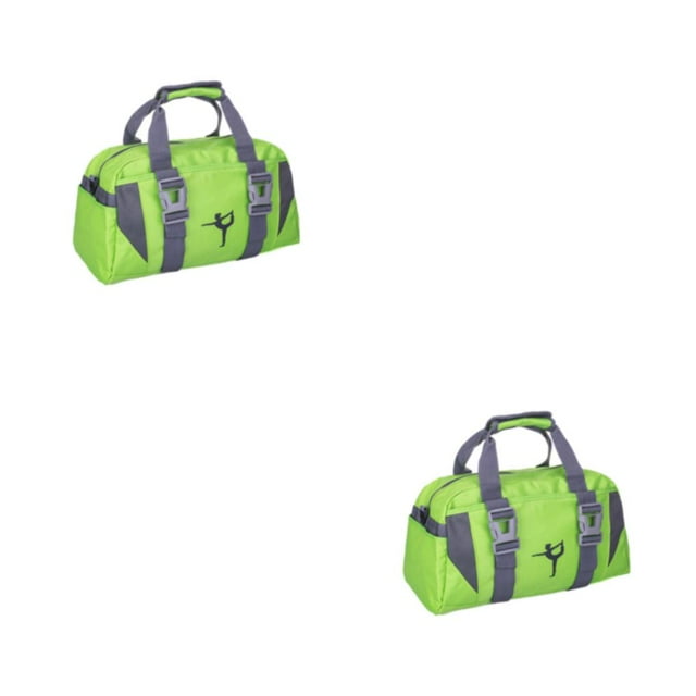 relayinert Sac de Sport en Nylon Tendance Large Application Sangles Réglables Léger Couleurs Tendance Sacs de Yoga Gym Vert 2Set