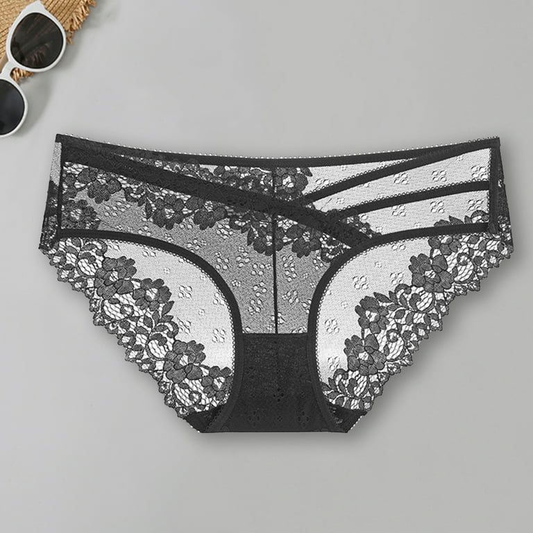 Agnes Orinda Women's Plus Size Briefs High Waist Breathable Stretch Lace  Panties Black Small : : Clothing, Shoes & Accessories