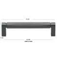 thumbnail image 4 of GlideRite 5-1/16 in. (128mm) Center-Center Knurled Cabinet Bar Pull, Matte Black - 4788-128-MB, 25 Pack, 4 of 4
