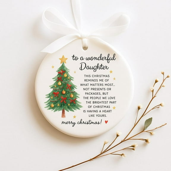 Daughter Christmas Ornament 2025, Sentimental Holiday Keepsake, Heartfelt Tree Decoration, 3 Inch