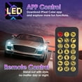 thumbnail image 3 of 2 Pack 4.7"x23.6" Flexible LED Eyes for Car Windshield Ultra-Thin Programmable Devil Eye Light with App Control IP65 Waterproof USB-Powered, 3 of 7
