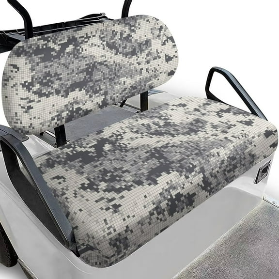 FUIALDOLG Universal Golf Cart Seat Covers Compatible with Ezgo Txt Front Seats, Pixel Camo Print Golf Cart Bench Seat Covers Breathable No Staples Needed