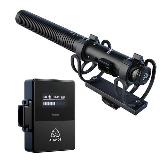 Micrófono Shotgun Atomos StudioSonic Inalámbrico y Cableado USB-C