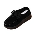 thumbnail image 3 of Willtoo Platform Shoes for Women Faux Suede Lace Up Casual Shoes Thick Sole Round Toe Sneakers, Non-Slip Comfortable Walking Footwear, 3 of 6