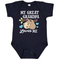 thumbnail image 3 of Inktastic My Great Grandpa Loves Me with Sloth and Hearts Boys or Girls Baby Bodysuit, 3 of 5