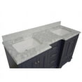 thumbnail image 2 of KBC Nantucket 60" Wood Double Bathroom Vanity w/ Carrara Stone in Marine Gray, 2 of 7
