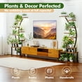 thumbnail image 4 of Aukfa 9-Tier Plant Stand with Full Spectrum Grow Lights & Timer, 63" Heavy Duty Tall Indoor Metal Plant Shelf, 2-Pack, Rustic Brown, 4 of 8