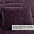 thumbnail image 4 of Quilt Set King/Cal King/California King Size Purple - Oversized Bedspread - Soft Microfiber Lightweight Coverlet for All Season - 3 Piece Includes 1 Quilt and 2 Shams, Geometric Pattern, 4 of 5
