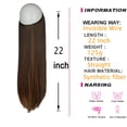 thumbnail image 6 of SHCKE Invisible Wire Hair Extensions 22 Inch Straight Hair Extensions Secure Fish Line Extensions Synthetic Hairpiece with Removable Secure Clips Dark Brown Mix Light Auburn, 6 of 6