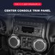 thumbnail image 1 of Panel de bisel de consola central rojo negro antiarañazos para Jeep Wrangler JK 2011-2017, 1 of 8