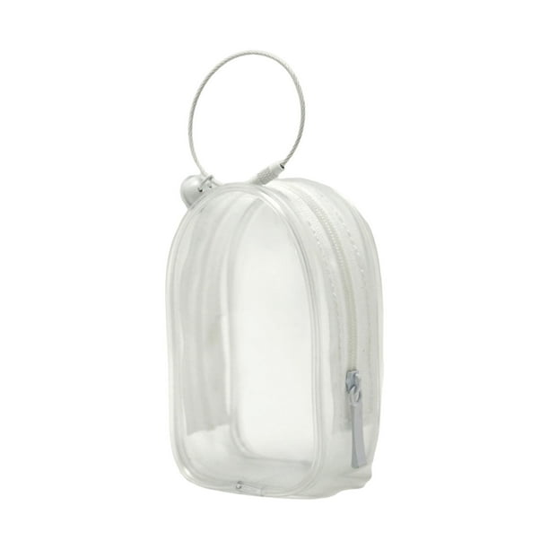Bolsa de exhibición de figuras, bolsa para muñecas pequeñas, organizador portátil para colgar, estuche de transporte Redondo cuadrado blanco
