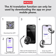 MINISO MS156 AI Translation Earbuds True Wireless OWS Open Ear Earbuds HiFi Stereo Bluetooth Sports Headphones