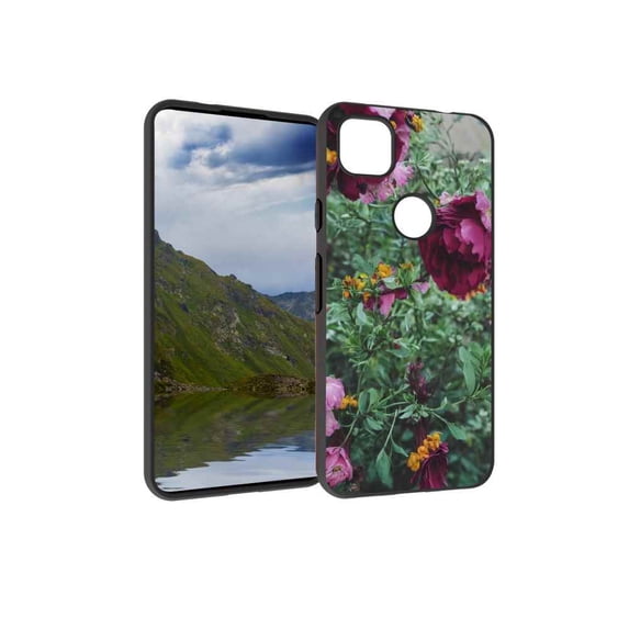 Floral-Flowers-247 Phone Case, Degined for Google Pixel 4A 4G Case Men Women, Flexible Silicone Shockproof Case for Google Pixel 4A 4G