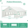 thumbnail image 2 of LZBEITEM 20' x 32' Large Heavy Duty Outdoor Canopy Party Tent & Carport, Heavy Duty Outdoor Wedding Gazebo, Event Shelter Canopy for Outdoor Event, Wedding, Birthday Party, White, 2 of 10