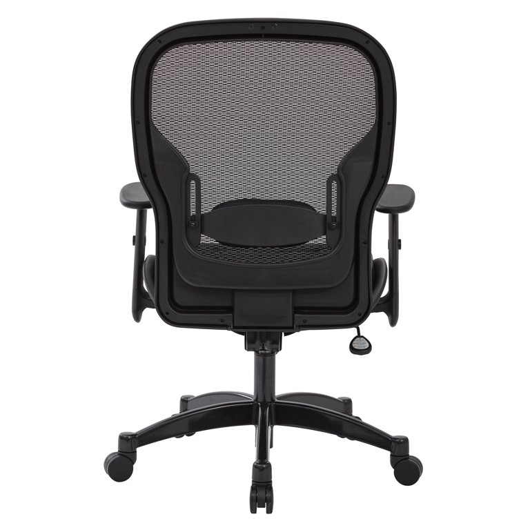 Office Star Space Seating Executive Bonded Leather Office Chair in Black