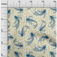 thumbnail image 2 of oneOoneCottonJerseyBeigeFabricAsianJapaneseKoiFishCraftProjectsDecorFabricPrintedByTheYard58InchWide, 2 of 4