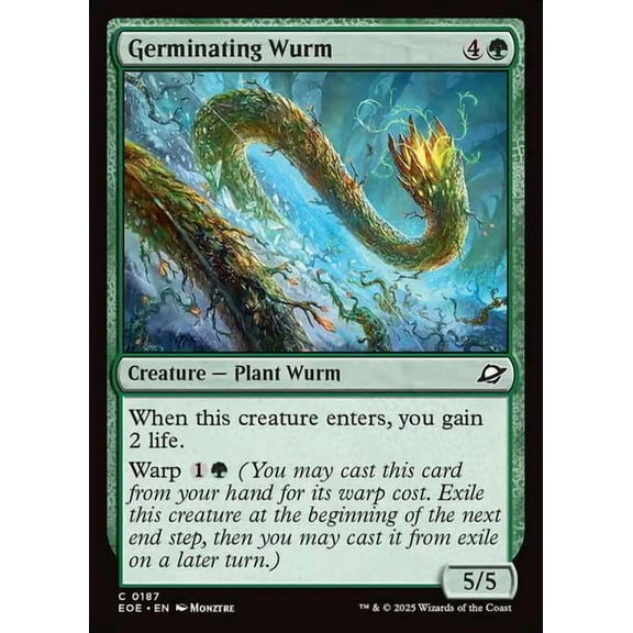 MtG Edge of Eternities Common Germinating Wurm #187