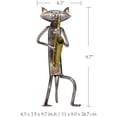 thumbnail image 2 of Escultura de metal de gato con figura de guitarra, regalos para Acción de Gracias, Navidad, manualidades y decoración del hogar, estilo 1, 2 of 5