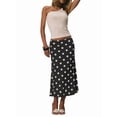 thumbnail image 3 of Women'S Polka Dots Midi Skirt Summer Mesh Flowy Long Skirts Black S, 3 of 8