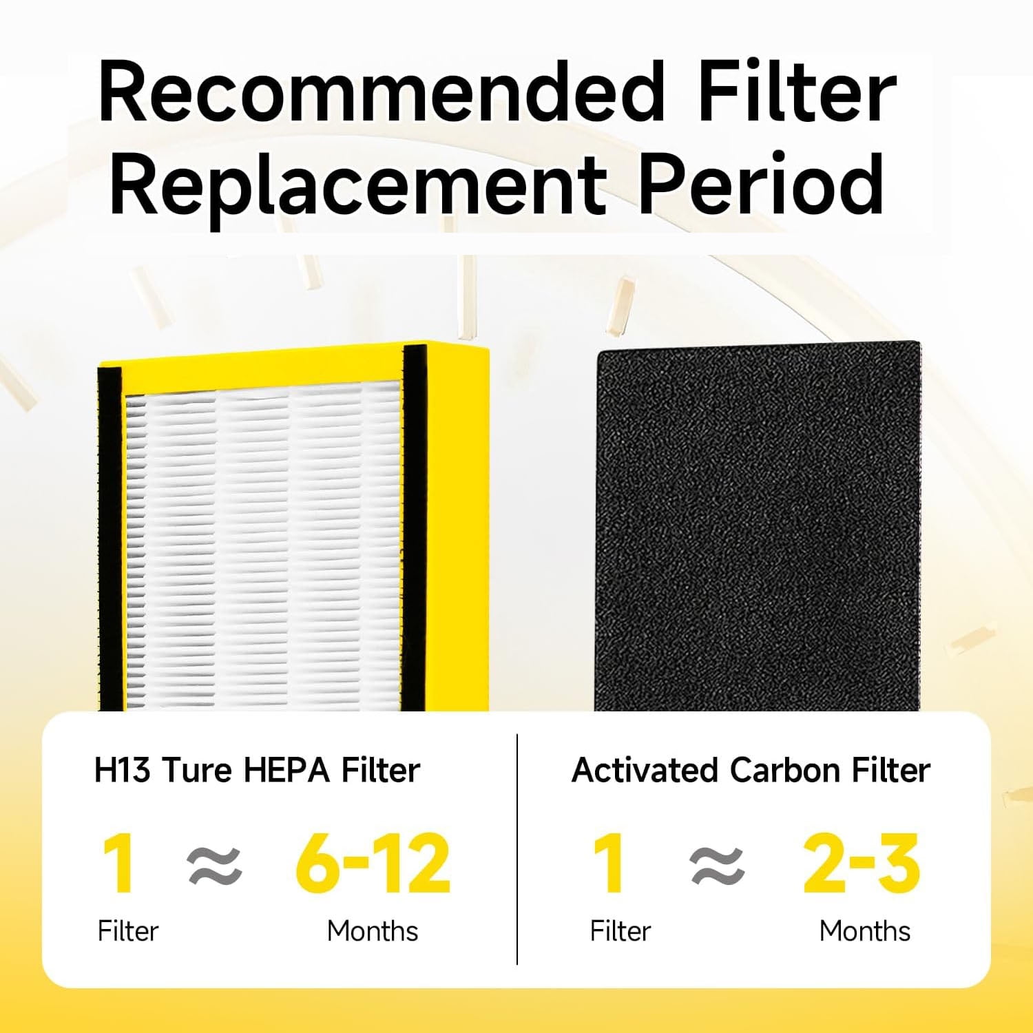 FLT4825 HEPA Filter B Replacement for Guardian Air Purifier Compatible with Guardian Air Purifier AC4825 AC4300 AC4800 AC4900 AC4850, 2 HEPA Filters and 8 Pre-Filters
