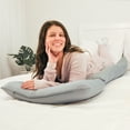 thumbnail image 4 of Imaginarium Memory Foam Fun Pillow with Fiber-Filled Body Topper and Cool-to-the-Touch Cover, Gray, 4 of 6