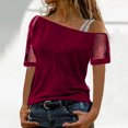 thumbnail image 2 of Summer Tops for Women T Shirts Casual Long Sleeve for Women Tops Shirt Juniors Compression Shirts Long Sleeve Oversized Tee Shirt Medium T Soft Casual Red S, 2 of 6