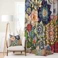 thumbnail image 6 of Boho Floral Throw Pillow Covers Set of 2 Colorful Bohemian Flower Decorative Cushions Pillowcase for Bedroom Sofa Home Decor, 18x18 Inch, Velvet, 6 of 6