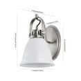 thumbnail image 4 of JONATHAN Y Phineas 7" 1-Light Adjustable Farmhouse Bohemian Iron LED Vanity Light, White/Nickel, 4 of 9