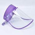 thumbnail image 1 of Anti-droplet Empty Top Hat Safety Face Protector Proof Anti-Spitting Cover Cap purple, 1 of 7