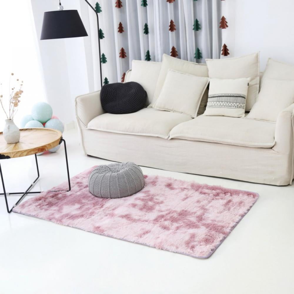Soft Shaggy Area Rug for Bedroom Sofa Living Room Tie Dye Fluffy Bedside Rugs Colorful Abstract